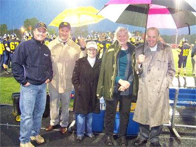 The Inductees were good sports in the rain!