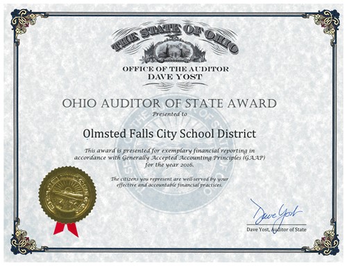 Auditor of State Award