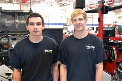 OFHS and Polaris Automotive Technology senior Dean Houlis, left, placed second with in the recent 22nd Annual Greater Cleveland Automotive Technology Competition at the 2014 Cleveland Auto Show.   